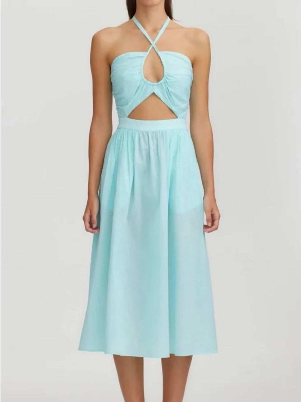 Marysia linen Lucine Dress in Azure